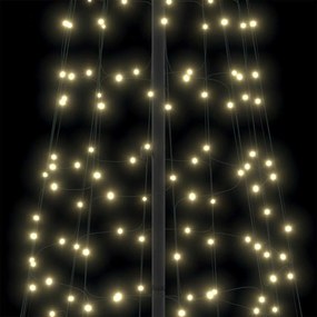 LED Karácsonyfák talajráccsal Meleg fehér 400 cm Vas