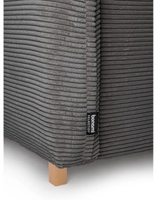 Szürke kordbársony kinyitható sarokkanapé (variálható) Tori – Bonami Selection