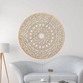 Fából készült mandala a falon | POIET
