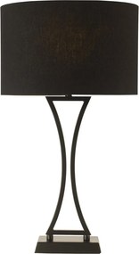 Dar Lighting glamour modern asztali lámpa oporto matt fekete daropo4122