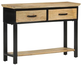 tömör nyers mangófa tálalóasztal 110x30x75 cm