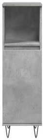 Betonszürke szerelt fa fürdőszobaszekrény 30 x 30 x 100 cm