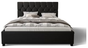 HILARY kárpitozott ágy + matrac + ágyrács, 180x200, sioux black