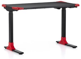 OfficeTech Game állítható magasságú asztal, 120 x 60 cm, fekete