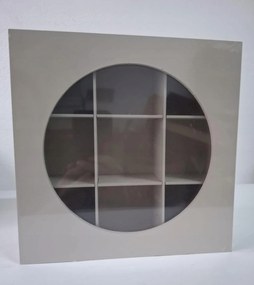 Tároló doboz fekete fa 23x23x7,3cm