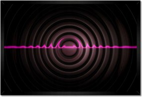 Poszterek keretben 60x40 Zenés hullám