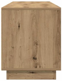 kézműves tölgy színű TV-szekrény LED-lámpákkal 160,5x41x50 cm