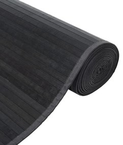 négyszögletű szürke bambusz szőnyeg 100 x 1000 cm