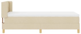 Boxspring ágy matraccal, krém színben, 80 x 200 cm, szövet