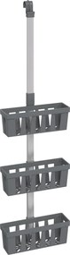 vidaXL alumínium zuhanyakasztó polc 30 x 15 x (67-105) cm