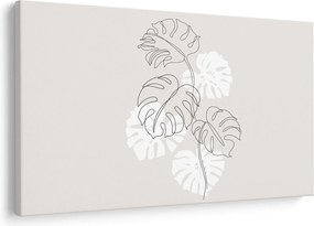 Kép - Vonalkép monstera N⁰3 (90x60 cm)