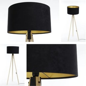 Állólámpa STANDART 1xE27/60W/230V fekete/bézs