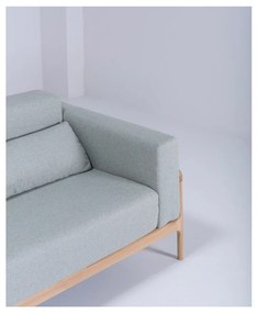 Fawn Plus kékesszürke kanapé tölgyfából, 240 cm - Gazzda