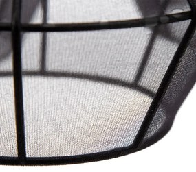 Fekete függőlámpa textil búrával ø 40 cm – Ixia