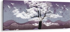 Kép - Fa a felhőkben (120x50 cm)