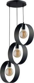 SIGMA LIGHTING 32282 HAPPY Többágú Függesztett Lámpa Fekete E27 IP20