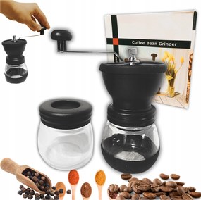 Kávédaráló Kézi Klasszikus Kerámia Fekete Tartály Erős