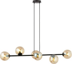 Emibig modern függeszték rossi borostyán fekete emi876/6