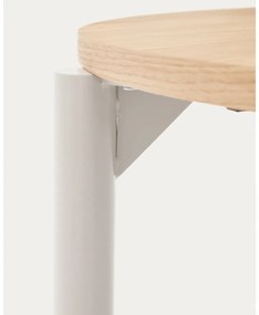 Natúr színű bővíthető étkezőasztal tölgyfa dekoros asztallappal 90x120 cm Montuiri – Kave Home