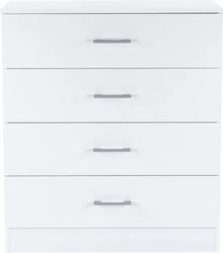 Miami komód 4 fiókos 80x92 cm fehér-fehér