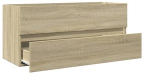 sonoma tölgy szerelt fa fürdőszobai mosdószekrény 100x38,5x45cm