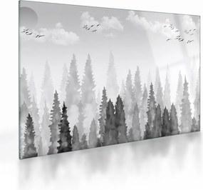 Kép - Erdei csúcsok (üvegen) (70x50 cm)