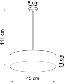 Csillár zsinóron ARENA 45 3xE27/60W/230V fehér