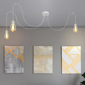 Csillár zsinóron TUBE 3xE27/15W/230V pók fehér