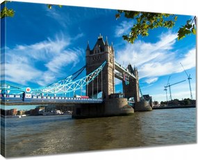 Vászonkép 80x60 Tower Bridge az éggel