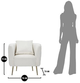 Bucarest crema fotel 76x74x73cm