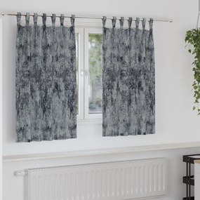 Vellúr Függöny 2 db Gombfüllel Ezüst Szürke 140x140 cm