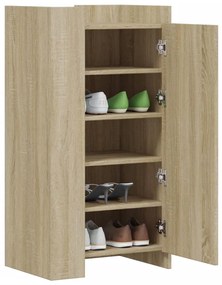 vidaXL sonoma tölgy színű szerelt fa cipőszekrény 52 x 37,5 x 100 cm