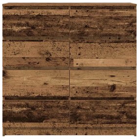 antik fa színű szerelt fa tálalószekrény 100x35x99 cm