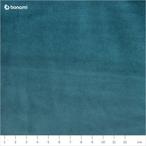 2 db-os petróleumkék bárszék szett bársony kárpittal, magasság 106 cm - Dutchbone