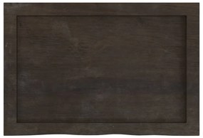 sötétbarna kezelt tömör tölgyfa asztallap 60x40x(2-4) cm