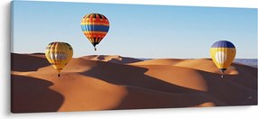 Kép - Repülő léggömbök a pusztában (120x50 cm)