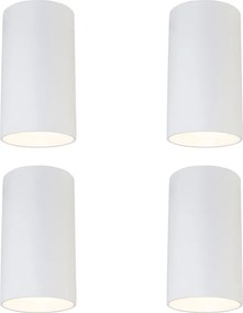 4 darabos modern, felületre szerelhető spotlámpa szett fehér 5,5 cm GU10 50 mm - Tuba