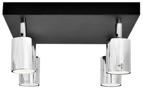 LED Spotlámpa TUNE 4xGU10/4,8W/230V matt króm/fekete