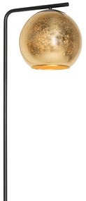 Design állólámpa fekete aranyszínű üveggel - Bert