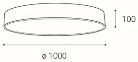 LED2 - LED Dimmelhető mennyezeti lámpa MONO LED/153W/230V 3000K/4000K fehér