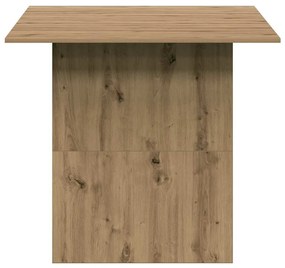 kézműves tölgy színű szerelt fa étkezőasztal 180x90x76 cm