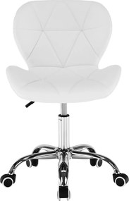 Irodai fotel, fehér/króm, ARGUS NEW