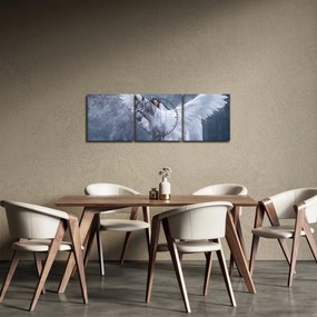 Egy lány képe az egyszarvún (órával) (90x30 cm)