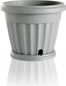 Bama Virágcserép aljjal Iris Sabbia 40 cm, szürke színű