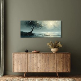 Kép - Olajfestmény egy fa az óceánnal (120x50 cm)
