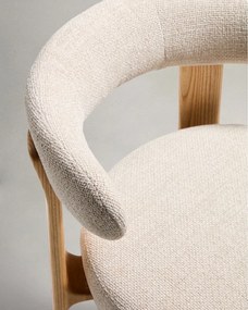 Bézs-világos natúr színű kőrisfa bárszék (ülésmagasság 75 cm) Granite – Kave Home