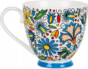 Grażynka kávés- és teás bögre dobozban 350 ml kasub fehér