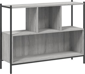 vidaXL szürke sonoma színű szerelt fa könyvespolc 102x28x77,5 cm