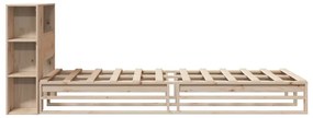 tömör fa könyvespolcos ágy matrac nélkül 100 x 200 cm