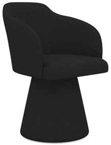 Fekete kárpitozott étkezőfotel Kanoa – Makamii